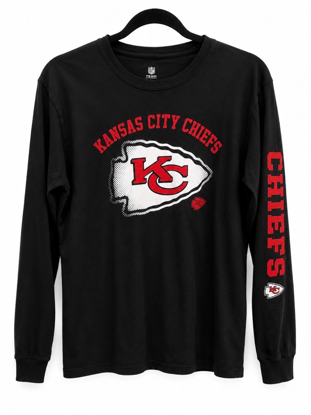 NFL Black Long Sleeve Boy’s Chiefs fan shirt GUC size 14-16
